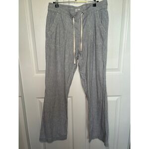 Artisan NY Striped Linen Blend Drawstring Pants Casual Comfy Size 12‎